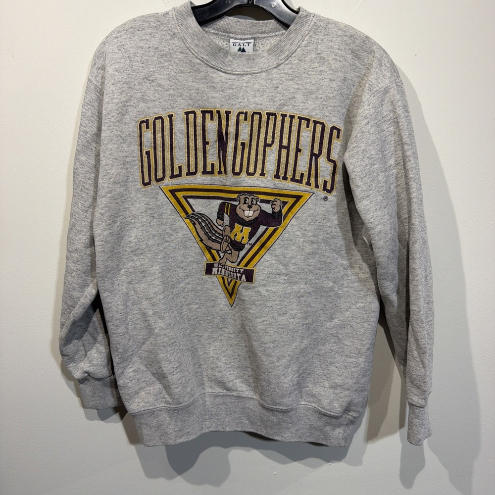 Vintage Minnesota Golden Gophers Crewneck Sweatshirt USA Made XL Youth/S Women's